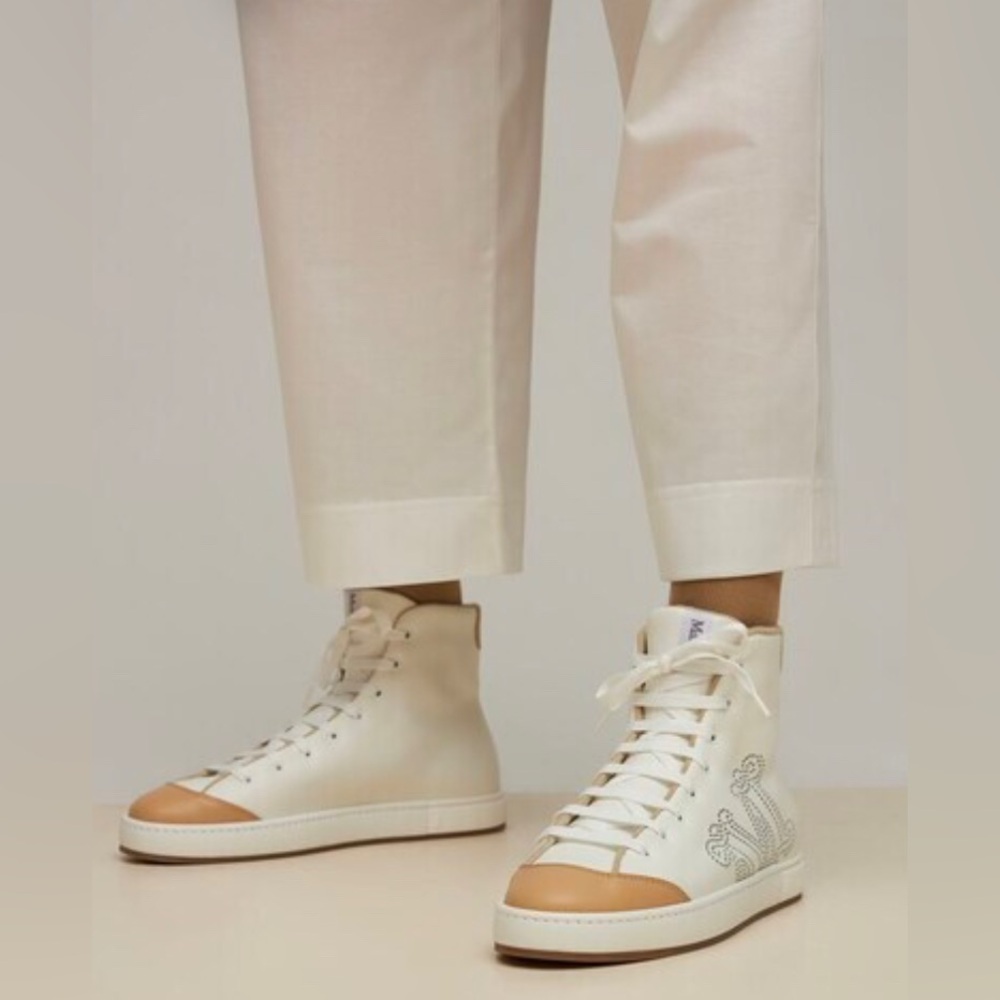MaxMara Tabei leather high-top sneakers 39.5